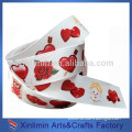 High quality custom size heart printed pattern ribbon for gift wrapping